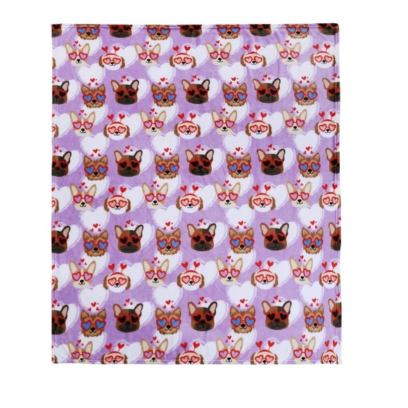 Bundle 2 NWT Valentines Day plush throws - Picture 8 of 11